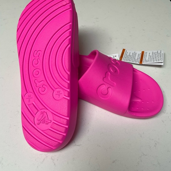 Pink Crocs Slide Sandals - Picture 5 of 9